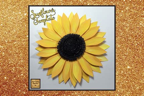 Printable Paper Sunflower Template